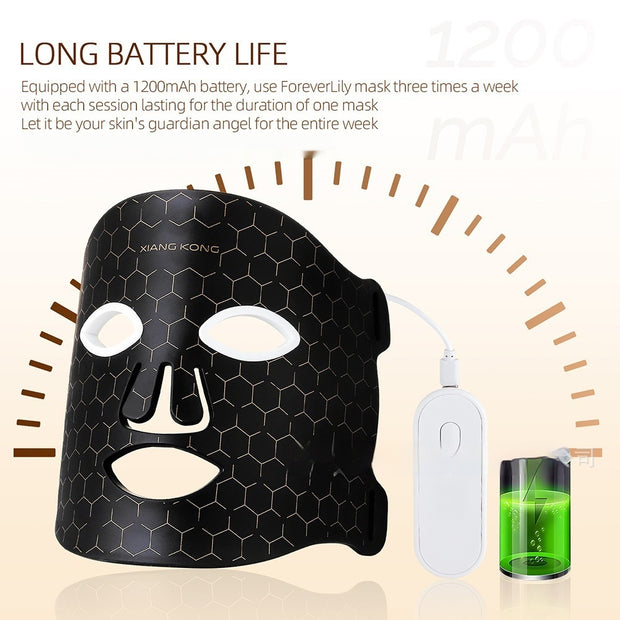 Led Pull Firming Phototherapy Silicone Mask Beauty Instrument Charging Mask USB