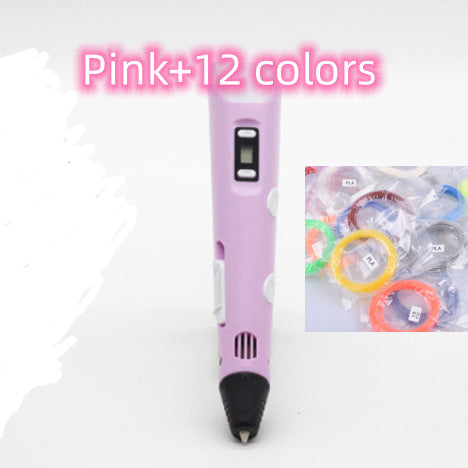 3D print pen 3D pen two generation graffiti 3D stereoscopic paintbrush children puzzle painting toys